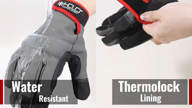 HANDLANDY Work Gloves for Men & Women, Utility Mechanic Working Gloves Touch Screen, Flexible Yard Work Gloves