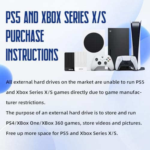 YOTUO Portable External Hard Drive Storage Expansion Mobile HDD USB 3.0 for PC, Mac, Desktop, Laptop, PS4, PS5, Xbox One X/S, Xbox 360, Xbox Series X/S, Office & Game (Black, 500GB)