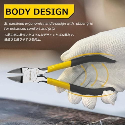 Spring Loaded Flush Cutter Dike for Crafting, Artificial Flower Jewelry Making, Flush Cut Plier Floral Wire Cutter Dyke Snip BOOSDEN Wire Cutter 6.5 inch Cutting Pliers Diagonal Cutter Metal Snipper B08ZCHYGN7