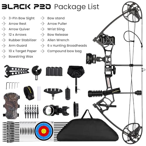 Archery Eagle Compound Bow and Archery Sets 20-70lbs for Adults and Teens,25"-31" Draw Length，up to IBO 320 fps，Lightweight Design Bow Adjustable 2026 New