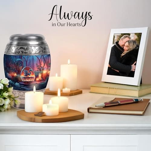 Dragon Small Funeral Urns for Adult Male - Keepsake Halloween Burial Urn for Adult Ashes - Tiny Blue Cremation Urn for Ashes for Women - 3 Inch B0FHKWCQQN