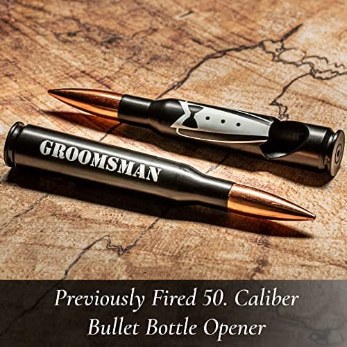 Groomsmen Gifts for Wedding - Engraved ‘GROOMSMAN' 50 Cal Bottle Opener I Set of 1 I Groomsman Gifts for Wedding I Perfect for Groomsmen Proposal I Groomsman Proposal Gifts B091SSQLFW
