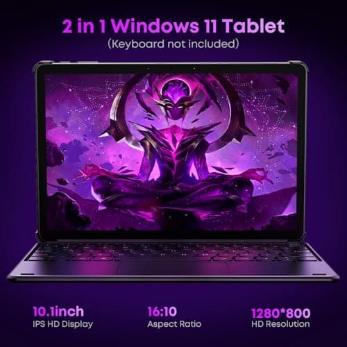 CHUWI Windows 11 Tablet 10.1'', 8GB RAM 256GB SSD, Intel Core i3 (3.9GHz), Expandable to 2TB, Windows Tablet PC, IPS HD Touchscreen, 4K HDMI, 5MP AF Camera, WiFi 6, BT5.3, USB3.2, with Case