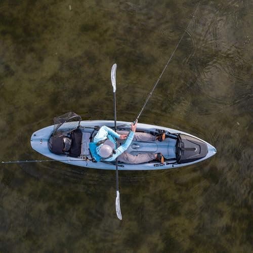 Pelican Seek 100XP - Sit on top Fishing Angler Kayak - Twin-Arched Multi-Chine Hull - Lightweight - 10 ft