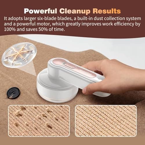 Fabric Shaver, Lint Remover for Clothes, USB Rechargeable Fabric Defuzzer with 3 Replaceable Blades, Removes Fabric Pills, Rechargeable Sweater Defuzzer Pill Remover, Depiller Effectively Remove Pills