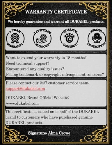 DUKABEL USB Guitar Cable, USB-A to 1/4 TS Cord for Guitar Recording, 8Feet/2.4Meter Instrument Mono Cord for Bass, Mixer, PC, Laptop(Donot Work with RockSmith)