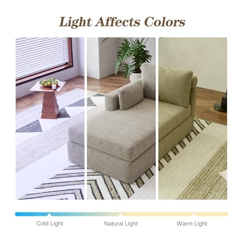 31.89" Chaise Lounge with Left Armrest Upholstered Modern Lounge Couch Sleeper Sofa with Cushions & Pillows for Living Room Bedroom Reading Nookk,Taupe
