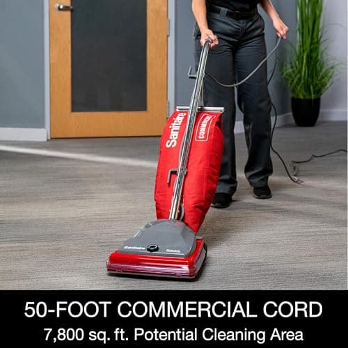 Sanitaire TRADITION Upright Commercial Bagged Vacuum, SC684G Red