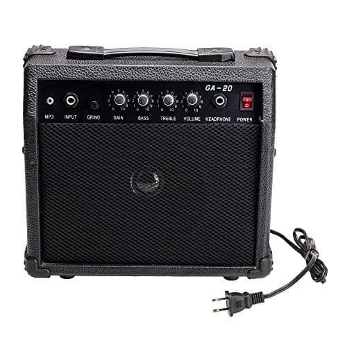 Pinikuyiro Electric Guitar 39" Complete Beginner Starter kit Full Size with 20w Amp,w/Strap,Bag,Guitar Amplifier,Power Wire,Plectrum,Tremolo Bar (Black)