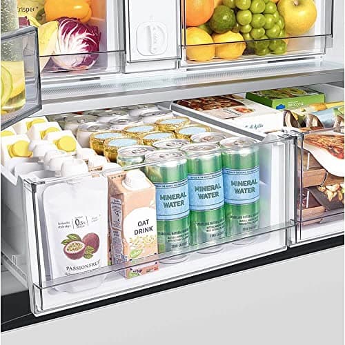 Samsung 30 cu. ft. Bespoke 3-Door French Door Refrigerator with AutoFill Water Pitcher and Dual Ice Maker, White Glass, RF30BB620012AA