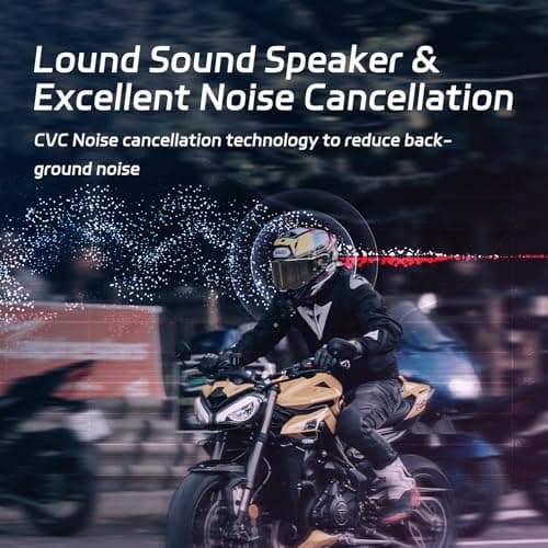 Motorcycle Bluetooth Headset Helmet Speakers Long Battery Life Helmet Headphone with Noise Cancellation&Music Sharing Ultra-Thin Wireless Bluetooth Headphones for All Helmets