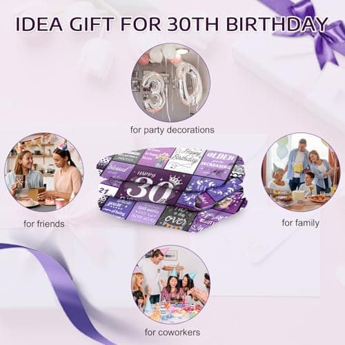 30th Birthday Gifts for Women Her, 30th Birthday Decorations for Women, 30 Year Old Gifts for Woman, Turning 30 and Fabulous - Blanket 60"X50"