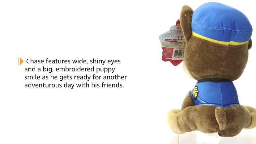 GUND Official PAW Patrol Chase in Signature Police Officer Uniform Plush Toy, Stuffed Animal for Ages 1 and Up, 6" (Styles May Vary)