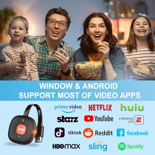 Wireless HDMI Dongle Adapter 4K, SOCLLLife Display Receiver for iOS/Android/Windows Devices to TV, Monitor, or Projector, Screen Mirroring with Airplay/Miracast/DLNA for Movies, Presentations