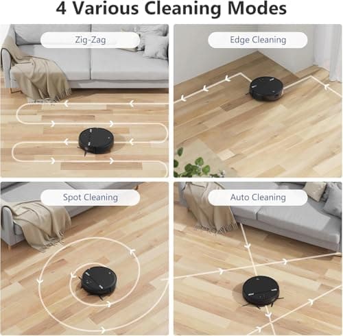 XIEBro Life Robot Vacuum and Mop Combo, Vaccum Robot 2 in 1 with WiFi/App/Voice, Schedule, Water Tank and Dustbin, Self-Charging, Slim, Ideal for Hard Floor, Pet Hair, Carpet