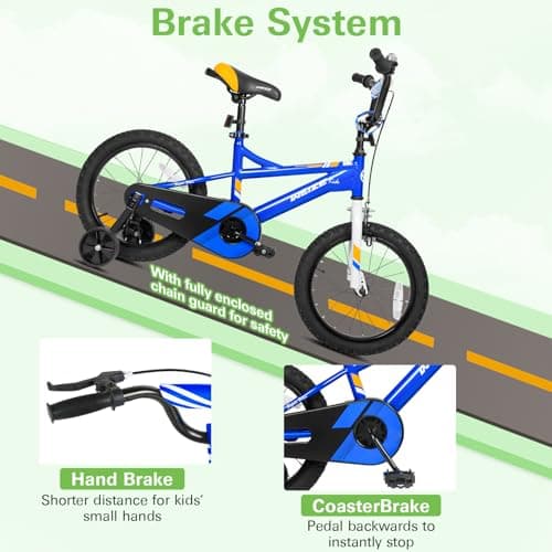 WEIZE Kids Bike,14 16 20 Inch Children Bicycle for Boys Girls Ages 3-12 Years Old, Rider Height 32-60 Inch, Coaster Brake, Multiple Color Options