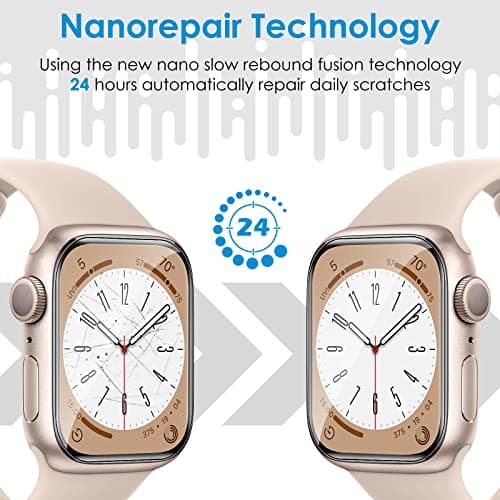 UniqueMe 6 Pack for Apple Watch Screen Protector 40mm, Apple Watch SE 3/SE 2/SE Series 6/5/4 Screen Protector [Upgrade Flexible Film] Anti-Scratch [Non-Bubbles] Soft HD TPU Clear Film for iWatch 40mm