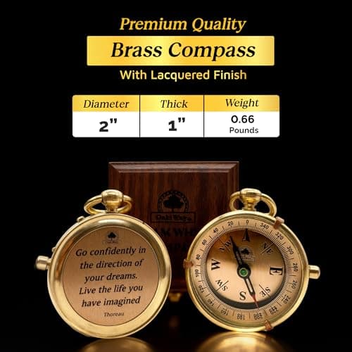 The Dream Chaser Compass - Go Confidently -2026 Unique Graduation Gifts for Him, College, High School, Cool Birthday Gift Idea for Son, Boys, Motivational Greeting Card Included B0BXJFBHX5