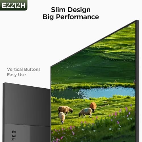 KOORUI New 22 Inch Computer Monitor FHD 1080P 120Hz PC Gaming Screen VA Panel Ultra-Slim Display 4000:1 Contrast Ratio with Adpitive Sync (HDMI/VGA/VESA Compatible 100x100mm/Audio Out), Tilt, Black