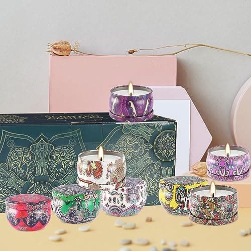 Scented Candles Gift Set, 2.5 oz Soy Wax Aromatherapy Candle for Home, Romantic Candles Gift for Mother Day Christmas Valentines Birthday (24 Pack)