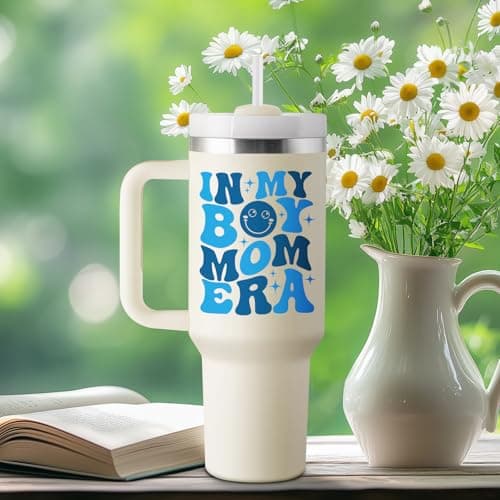 New Mom Gift for Boy Mama, Pregnant Mom, Expecting Mommy, First Time Mom - 40oz Travel Cup Insulated Tumbler with Lid & Straw ROSTANTEN Boy Mom Gifts for New Mom - First Mothers Day Gifts for New Mom B0F1N91JS7