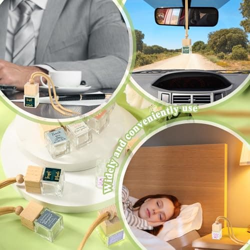 Wood Air Freshener with Thank You Cards, Essential Oil Diffuser, Customer Service Week for Teacher Coworker Staff Team Havawish 10 Pcs Car Diffuser Ornament Employee Appreciation Gift Bulk B0D1K9WQ1B