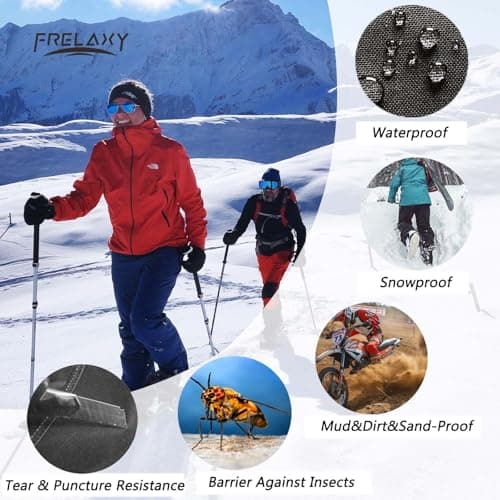 Frelaxy Leg Gaiters Ultra HIGH-Performance Hunting Gaiters, 100% Waterproof Hiking Gaiters with Upgraded Rubber Foot Strap, Adjustable Snow Boot Gaiters