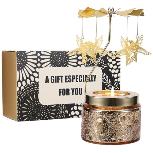 Christmas Candle Gifts for Women, Birthday Gifts for Mom Daughter Sister Wife, Unique Hummingbird Gift for Friend Women, Rotatable Scented Candles Gift for Christmas Anniversary Mothers Day