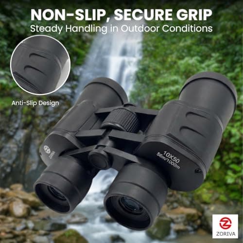 10x50 Magnification Professional High-Power Binoculars for Adults – HD Vision with 50mm Objective Lens, K9 Prism, Durable Design for Bird Watching, Hunting, Stargazing, Sports & Outdoor