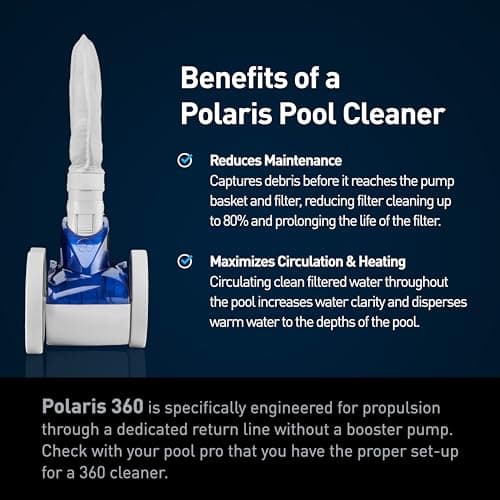 Polaris Vac-Sweep 360 Pressure-Side Cleaner for In-Ground Pools with a Dedicated Return Line