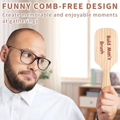 Boss Day Gift Father's Day Prank Gift Hair Loss Comb for Bald Men Birthday Gift for Men Coworker 2PCS Funny Bald Mans Comb Funny Gag Gift Over The Hill Party Gift B0DHD1DH9Y