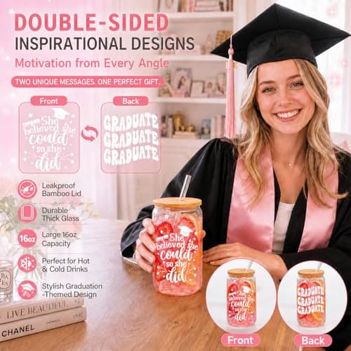 Frerdui Graduation Gift for Her, Class of 2026 Graduation Gifts Basket Box for Women, Senior High School College Grad Gift Set for Daughter Sister Friend, She Believed So She Did B0GVCLKH93