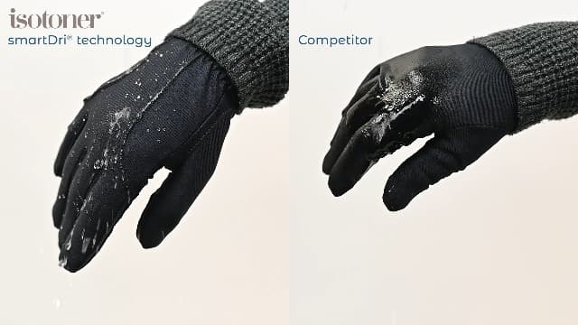 isotoner womens Stretch Fleece Gloves With Microluxe Lining and Smart Touch Technology