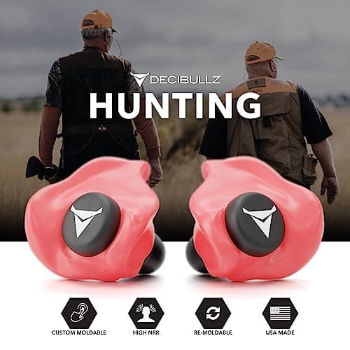 Decibullz - Custom Molded Earplugs, 31dB Highest NRR, Comfortable Hearing Protection for Shooting, Travel, Work and Concerts