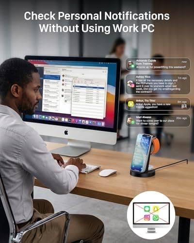 3 in 1 Charging Station for iPhone, Wireless Charger for iPhone 17 16e 16 15 14 13 12 11 X Pro Max & Apple Watch - Wireless Charging Station for AirPods 4 3 Pro