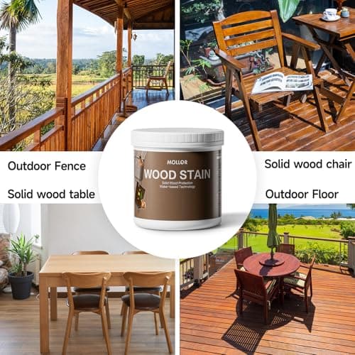 Wood Stain, 16 Oz Water Based Wood Stain and Sealer in One - No Priming, No Top Coat Required, Fast Drying|Low Odor|Non-Toxic, Perfect for Indoor and Outdoor Furniture (Teak with Tools)