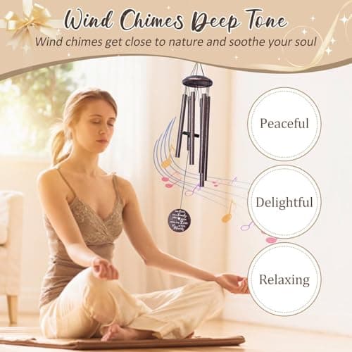 Anniversary Wind Chimes Gifts for Men Women, 25" Wind Chimes Romantic Gift for Couple, Parents, Wife, Husband, Friends, Happy Anniversary Decorations