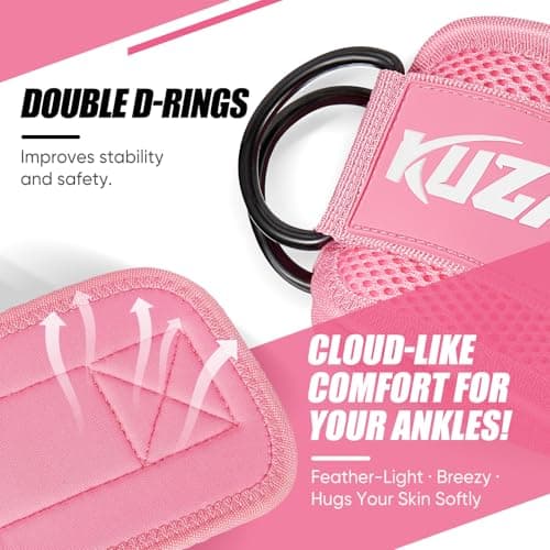 Ankle Resistance Bands with Cuffs, Ankle Weights Bands for Working Out, Women Leg and Glutes Workout Equipment, Exercise Bands for Kickbacks, Butt and Booty Trainer, Home Gym Fitness Equipment