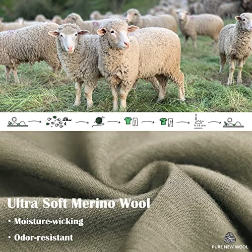 Merino Protect Merino Wool Neck Gaiter Unisex Breathable Face Mask Lightweight Neck Warmer Motorcycle Hiking Hunting