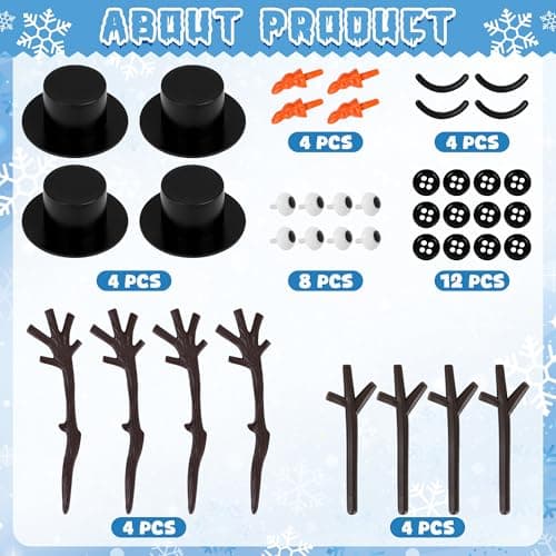 4 Pack Christmas Crafts, Air Dry Clay Snowman Craft, Do You Want to Build a Snowman Christmas Stocking Stuffers for Kids, Toddler Crafts Supplies for Christmas Winter Event Game Toys Xmas Present
