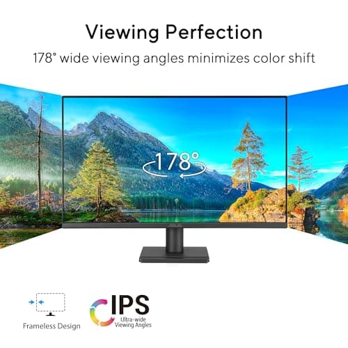 ASUS 24” 1080P Computer Monitor (VA249QG) – IPS, Full HD, 120Hz, 1ms, Adaptive-Sync, 99% sRGB, Speakers, HDMI, DisplayPort, VGA, Low Blue Light, Flicker-Free, VESA Mountable, 3yr Warranty