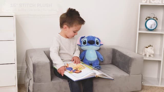 Disney Baby Lilo & Stitch Soft Huggable Stuffed Animal Cute Plush Toy for Toddler Boys and Girls, Gift for Kids, Blue Stitch 15 Inches