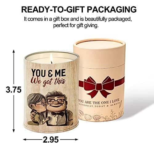 Lavender Candle - Personalized Gift for Boyfriend, Best for Birthday, Anniversary, Valentine's Day, Relaxing Stress Relief, 50 Hours Burn Time