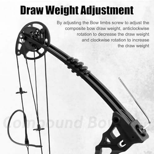 Compound Bow Kit Adjustable for Outdoor Use & Target Practice, 30-70lbs Archery Set with Carbon Arrows and Accessories