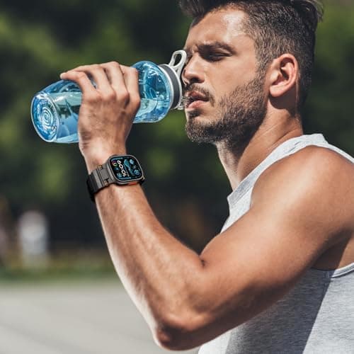 FOAMUNOC Rugged Band Compatible with Apple Watch Ultra 3/2/1 Band 49mm/46mm/45mm/44mm/42mm, Metal Connector with Silicone Strap for iWatch Ultra Series 11/10/9/8/7/6/SE3/SE2/SE/5/4/3/2/1, Black/Black