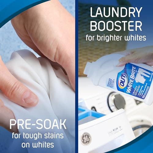 OUT White Brite Laundry Whitener Powder, Stain Remover Detergent Booster for Clothes, Removes Red Clay and Rust Stains on White Clothing and Uniforms, 1 Pound 12 Ounce - Pack of 2