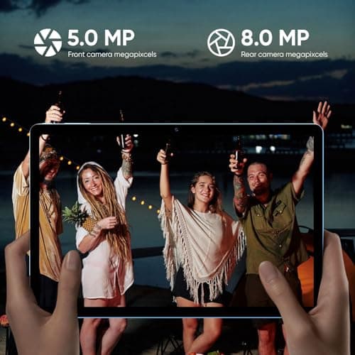 WXUNJA Android 15 Tablet,11 Inch Tablets with Octa Core Processor, 12GB RAM 128GB ROM 1TB Expand, Widevine L1, 8000mAh Battery, 2.4/5Ghz Dual WiFi/GPS/FM, 5/8MP Cameras, Case Included, Blue