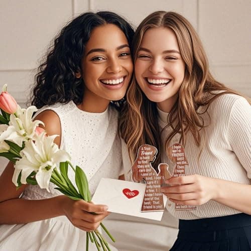 Friend Birthday Gifts for Women Friendship Best Friend Soul Sister Female Bestie BFF, Mothers Day Christmas Valentines Gifts Friends Forever Inspirational Cheer up Thank You Friend Plaque