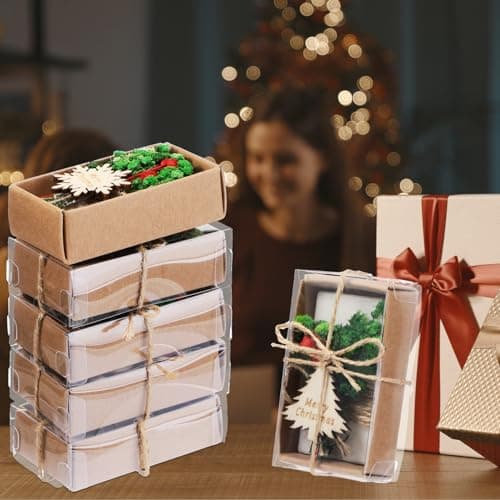 20 Pack Christmas Handmade Soap Favor with Wooden Christmas Tag, 4 Scents, Soap Gift for Wedding Favors, Party Decorations, Thanksgiving Gifts, Bridal Shower
