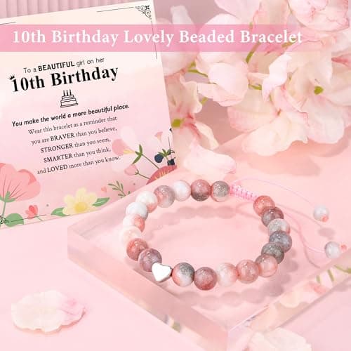 10 Year Old Girl Birthday Gift for 10 Years Old Girls Gifts Trendy Stuff 10th Birthday Gifts for Girls Ten Year Olds Girl Gift Double Digits Decorations Presents Set with Tumbler Bag Socks Bracelet
